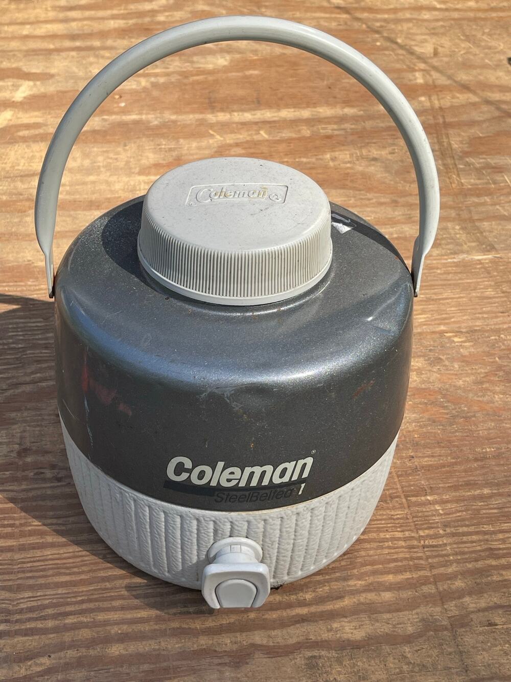 Vintage Coleman Steel Belted 1 gallon water jug cooler